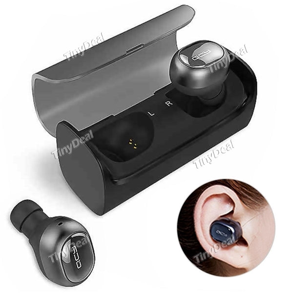 1/2 pcs QCY Q29 Pro Mini Wireless Bluetooth 4.1 Double Dual Headphone Headset Earphone with Earbuds Mic Charging Box