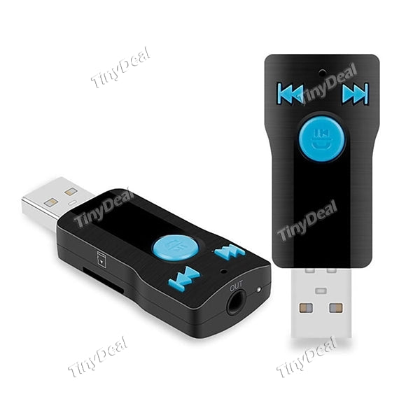 USB Bluetooth Hands-free Phone Calling Transmitter Car Aux Music Audio Stereo Adapter Receiver MP3 Player TF Card Reader