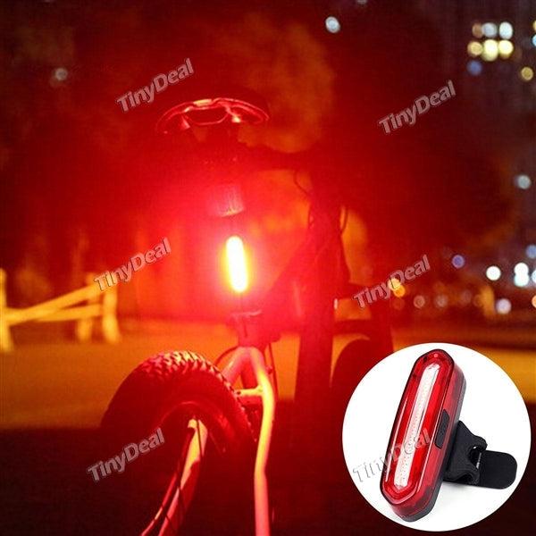 1/2 pcs COB Rear Bike Light Taillight Safety Warning USB Rechargeable 4 Modes Dual-Colors 600mAh for Cycling