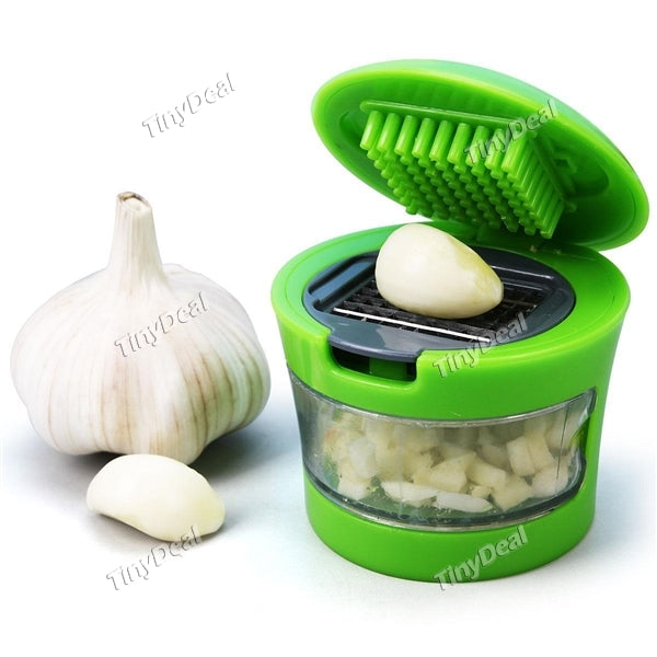 Garlic Chopper Plastic Stainless Steel Garlic Press Multi Functional Ginger Mashing Machine Garlic Cutter