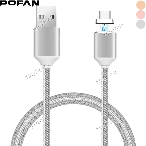 Original POFAN P11 Magnetic 1M Nylon Data/Charging Cable Super Fast for Android Cellphone