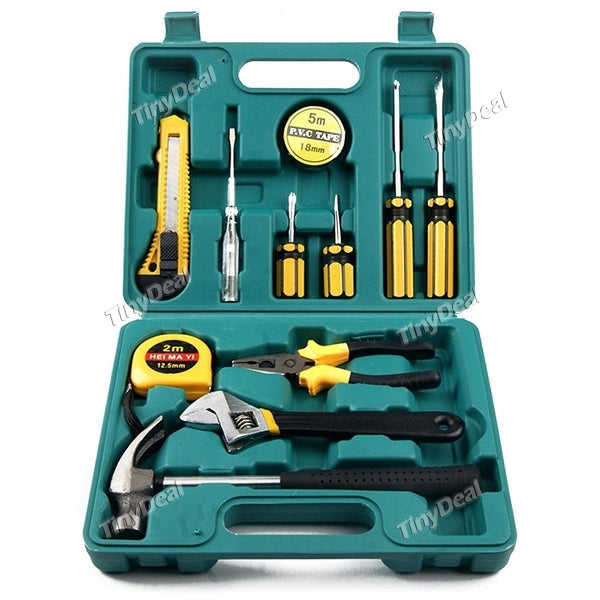 12Pcs Professional Hardware Tools Set Accessory Repair Home Tool-Box Kits Case