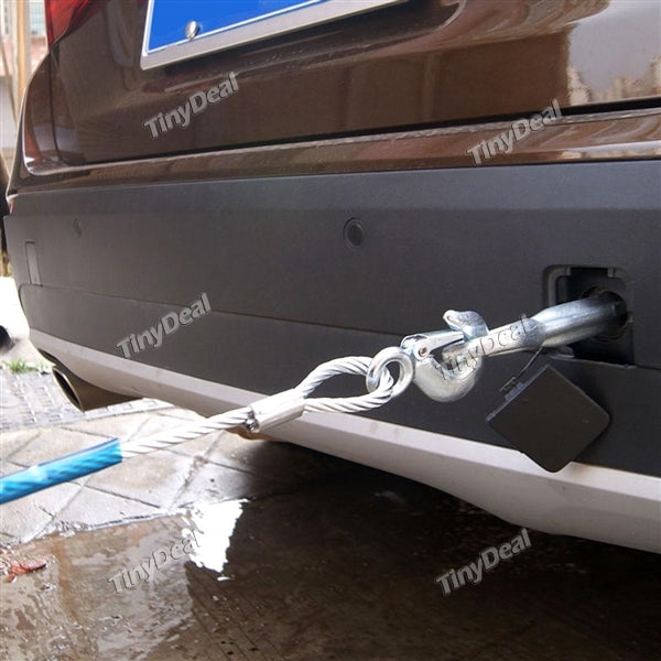 Car Towing Rope 5 Tons 4m Car Vehicle Boat Steel Wire Tow Rope Towing Strap Rope with Hook Heavy Durable Towing Ropes