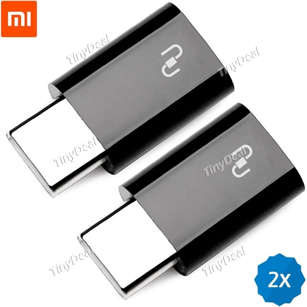 2Pcs Original Xiaomi USB Type-C to Micro USB Adapter for OnePlus 2 MacBook Nokia N1 ZUK Z1 Smartphone