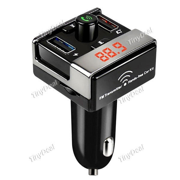 A7 Bluetooth Car Kit FM Transmitter MP3 Player Car Charger Hands-free Call Support USB Flash Drive TF Card