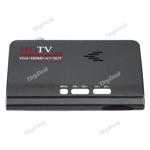 1080P HDMI HD TV DVB-T2 DVB-T AV to VGA TV Box USB Support MPEG4 for CRT LCD Monitors