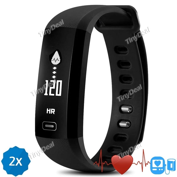2Pcs M2S Smart Bracelet Oximeter Blood Pressure Fatigue Value Sleep Monitor IP67 Call SMS Reminder Sports Tracker