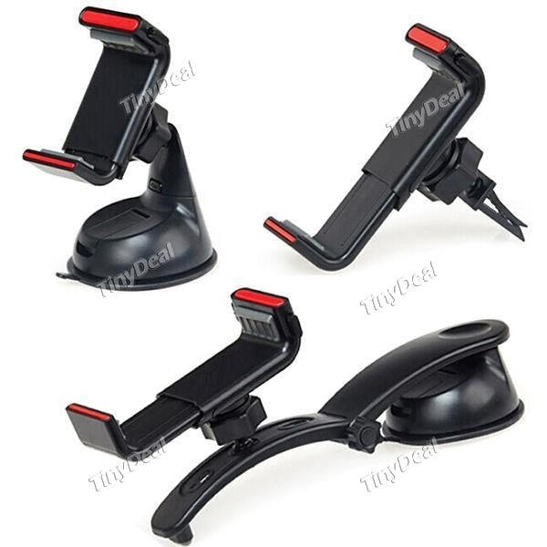 3 in 1 Multipurpose Windshield Dashboard Air Vent Car Mount Holder Cradle for iPhone Smart Phone GPS