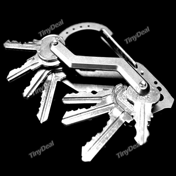 7 in 1 Multifunctional Key Holder Wrench Screwdriver Bottle Opener Carabiner EDC Tools for Outdoor/Indoor
