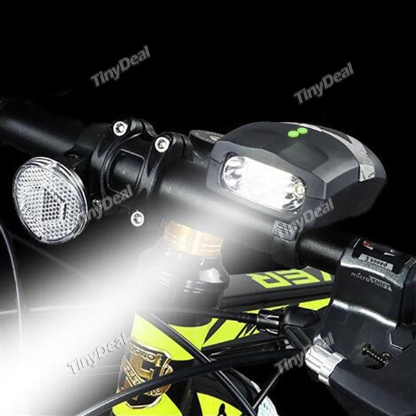 Universal 3 LED Bike Bicycle Light White Front Headlight Cycling Lamp Electronic Bell Horn Hooter Siren