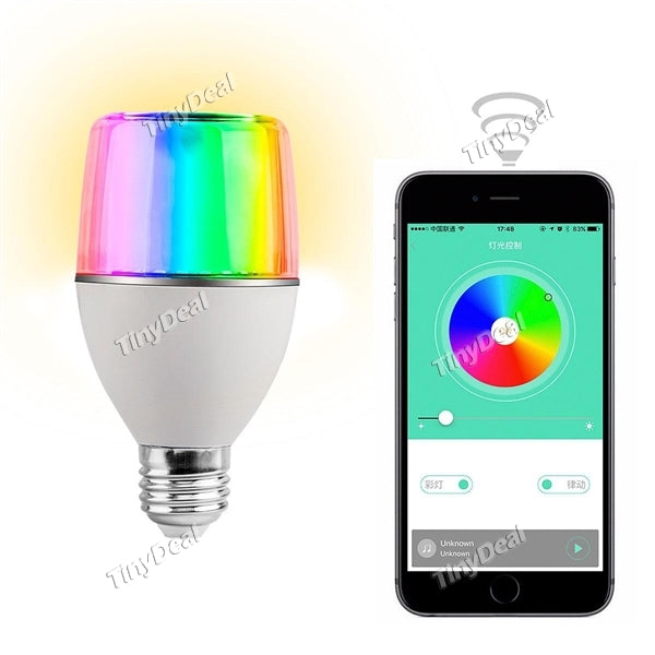 Multifunctional S30 LED Bulb Bluetooth V4.0 Speaker E27 5W 520LM Colorful Light Auto-Switch for Indoor