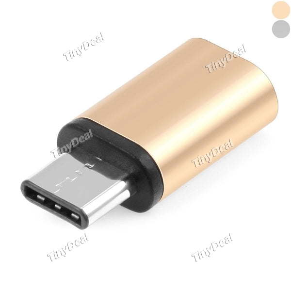 USB Type-C to Micro USB Adapter Data Sync Charging Aluminum Alloy for Cellphone Tablet PC