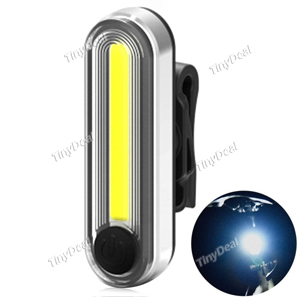 6 Modes USB Rechargeable LED COB Bicycle Tail Light Taillight Bike Rear Light Night Riding Warning Lamp White