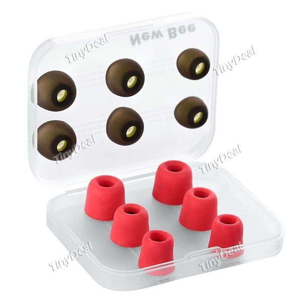 NEW BEE Rebound Memory Foam Tips Silicone Earbuds Self-Stretch Comfortable for Earphone