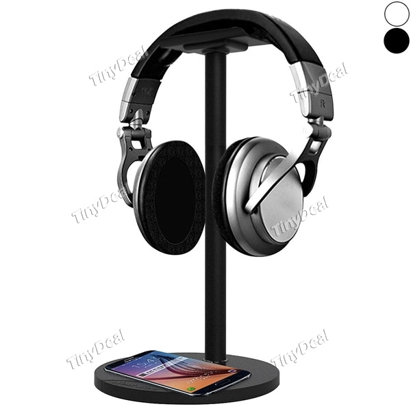 2 in 1 NEW BEE Headphone Mount & Wireless Charger Modular Design for Earphone and QI Charging Devices