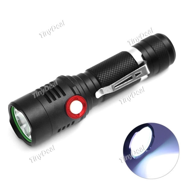 CREE L2 Waterproof LED USB Charging Aluminum Alloy Mini Flashlight for Outdoor
