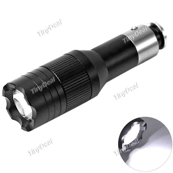 CREE LED Car Charger Rechargeable Aluminium Alloy Flashlight Torch for Ourdoor Camping