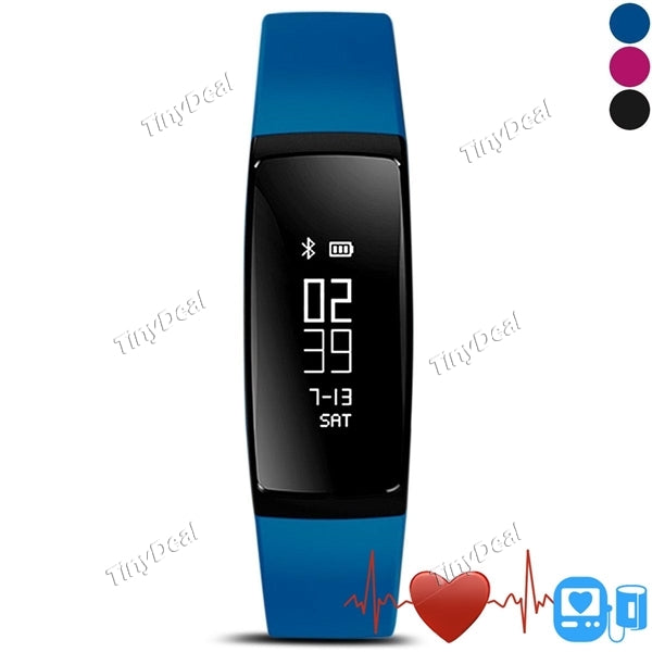 V07 Smart Bracelet Blood Pressure Heart Rate Pedometer Mileage Calorie Sleep Monitor Call SMS Reminder