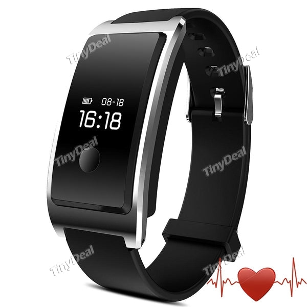 MD08 Smart Bracelet Metal Case Heart Rate Pedometer Mileage Calorie Sleep Monitor Caller ID SMS Reminder IP68