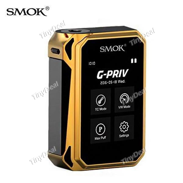 Authentic Smoktech Smok G-priv 220 220W TC Touch Screen Box Mod APV - Black Gold