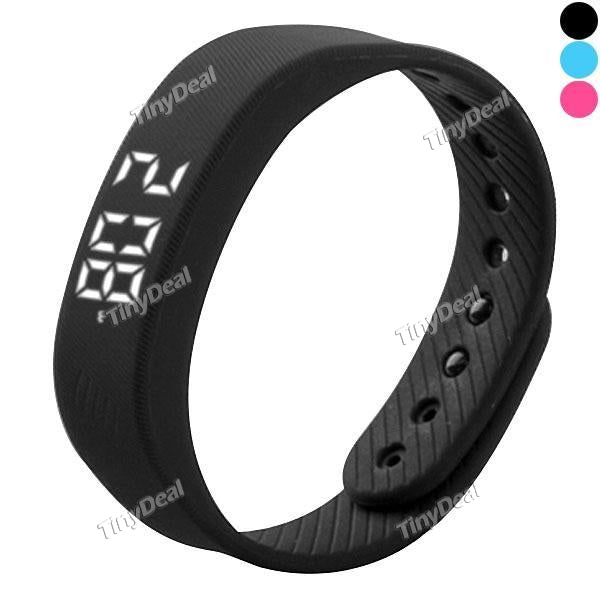 T5 Smart Bracelet LED Time Data Display 3D Pedometer Mileage Calorie Monitor USB Interface Charging