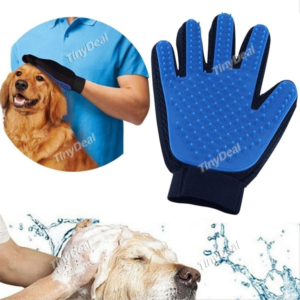 Cat Dog Cleaning Gloves Bath Gloves Cleaning Tool Massage Gloves Soft Rubber Pet Bath Gloves (One Hand Glove)