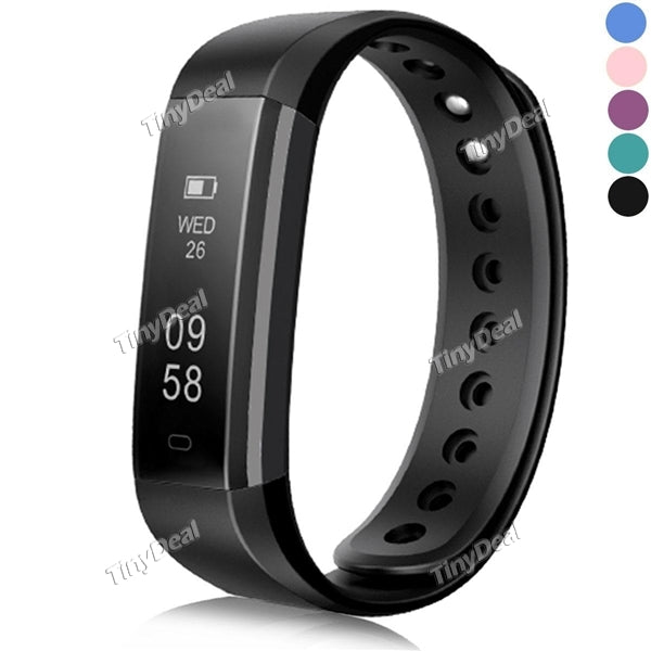 IDO ID115 HR Smart Bracelet Call SMS Reminder Pedometer Mileage Calorie Sleep Heart Rate Monitor Remote Camera