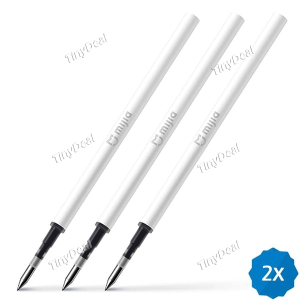 6Pcs Original Xiaomi Mijia Signing Pen Refill 0.5mm with Black Ink for Xiaomi Mijia Signature Roller Pen