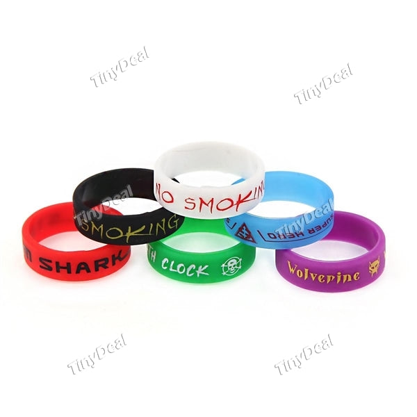 Authentic Silicone Anti-slip Ring for E-Cigarette Atomizers / Mods - 6 Pieces