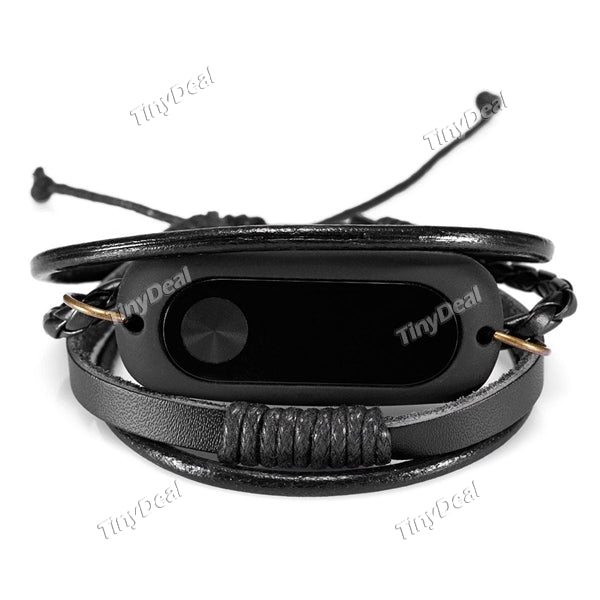 Replacement Fasion Retro Leather Bracelet Wrist Band Strap for Xiaomi Miband 2