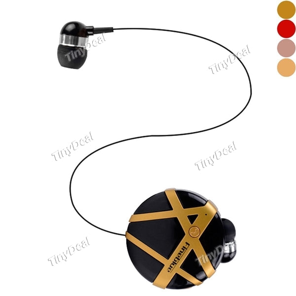 Stretchable Business Style FINEBLUE FD55 Bluetooth V4.0 Earphone Voice-Broadcast for Cellphone PC