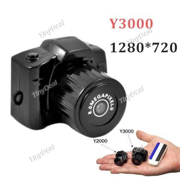 Y3000 Super Mini HD Video Camera 720P Mini Pocket DV DVR Smallest Portable Camcorders Micro Digital Recorder