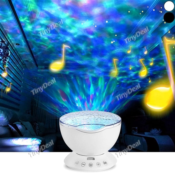 Ocean Wave Projector Night Light Remote Control TF Card Hypnosis Music Player Night Light Star Master
