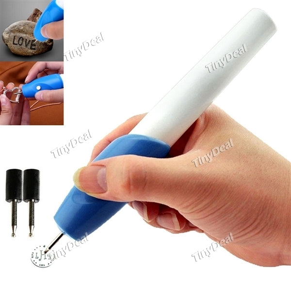 2pcs DIY Electric Cordless Engraving Pen Written Carve Tool Kit for Metal Wood Glass Plastic Label Tools