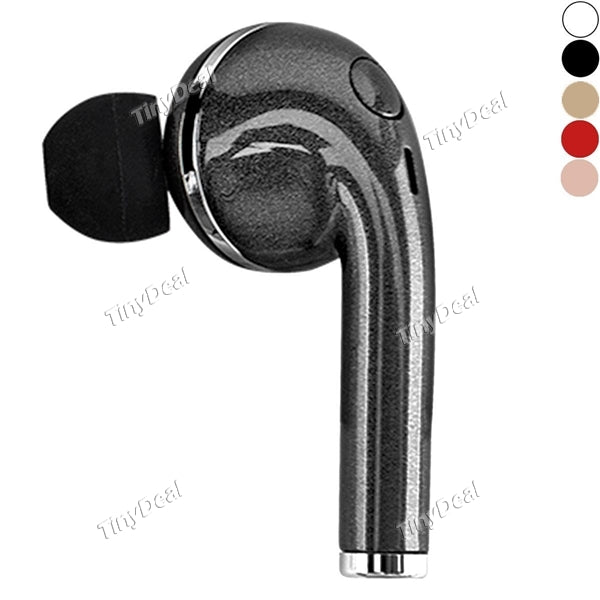 Super Mini BluetoothV4.1+EDR Earbud HD Sound Simple Style Noise Reduce Piano-Varnish for Cellphone Tablet PC