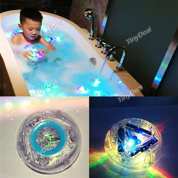 Kids Waterproof Colorful Bathroom LED Pool Light Flashing Bath Tub Toys Party Floating Toy for Child