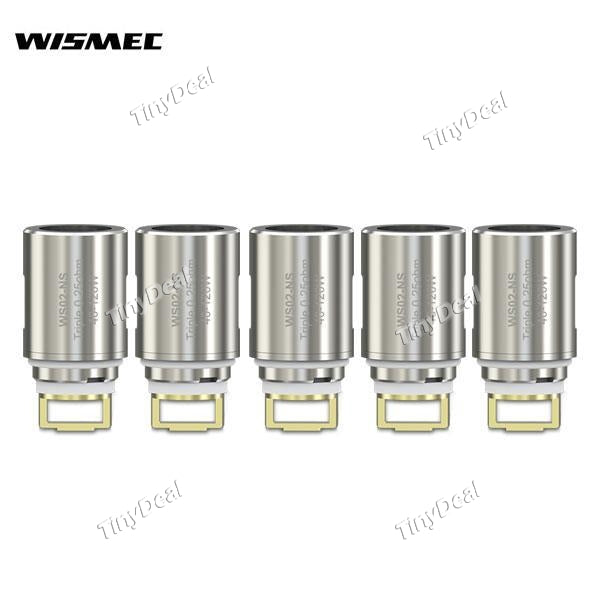 5 x Authentic Wismec Elabo Replacement WS02-NS Triple Coil Head 40-120W