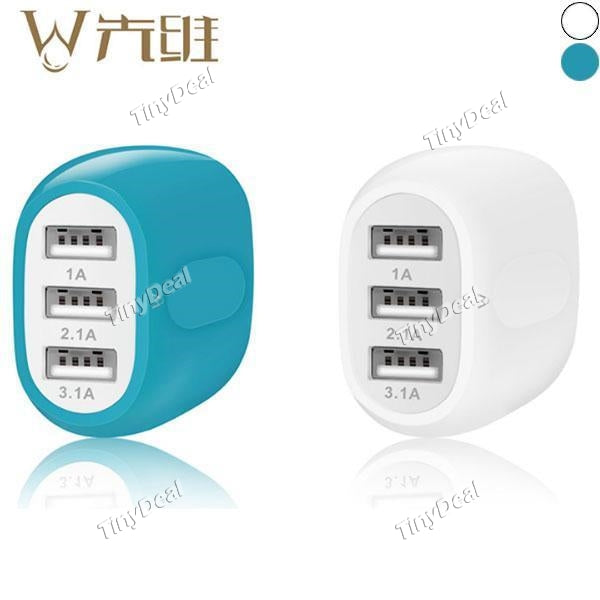 3.1A Single-Port Charger Q3 3-Ports Power Adapter Foldable Plug Fast Charging for Cellphone Tablet PC