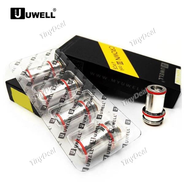 4 x Authentic Uwell Crown 3 III SUS316 Parallel Coil Head Replacement 70W - 80W watts