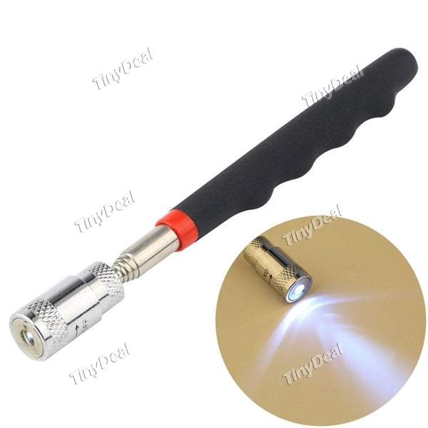Mini LED Pick Up Tool Telescopic Magnetic Tool and Flashlight for Picking Up Metals Nuts Bolts Keys Picker