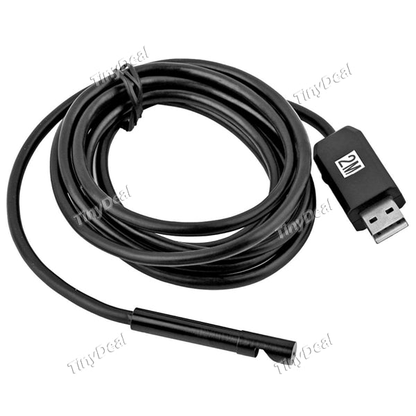 2M 7mm 6 LED USB Waterproof Endoscope Borescope Snake Inspection Video Camera Industrial Camera