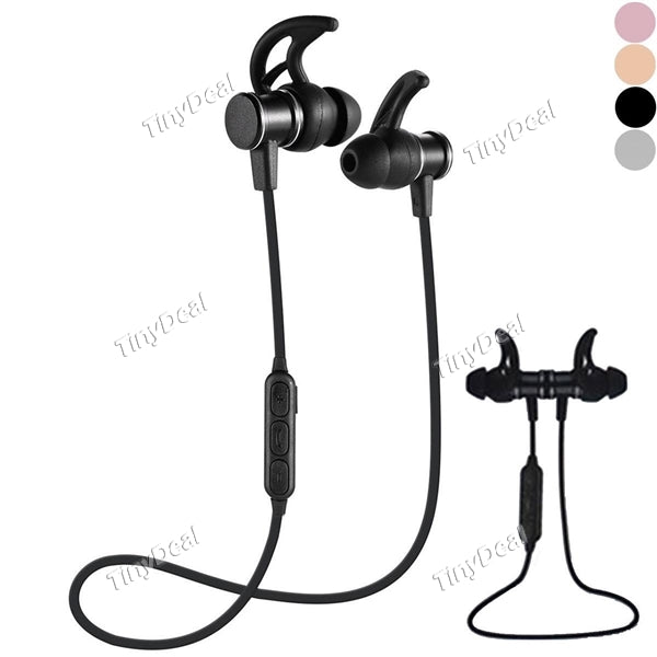 Metal Magnetic Bluetooth V4.1 Earphone SLS-100 Wireless Stereo Clear Sound for iOS Android Cellphone Tablet PC