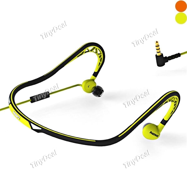 Professional Sports-Style Earphone REMAX S15 30°-Rotation Neckband 3.5mm Jack for Cellphone Tablet PC