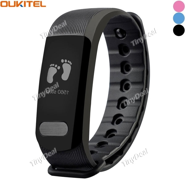 OUKITEL A19 Sleep Heart Rate Monitor Bluetooth V4.0 Smart Bracelet Pedometer Call Remind Health Data Sync
