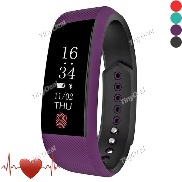 W808S Smart Bracelet Waterproof Sports Wristband with Heart Rate Monitor Pedometer Bluetooth Fitness Tracker