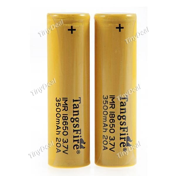 2 x TangsPower 3500mah 20A 3.7V 18650 Rechargeable High Drain Li-Ion Battery