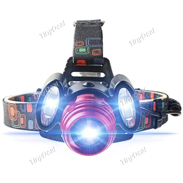 4-Modes Headlamp Portable Adjustable Super Bright 3-LED COB Headlight for Fishing Riding Outdoor Lighting