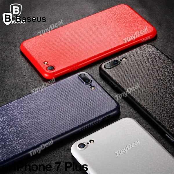 Plaid Case Original BASEUS Thin Hard PC Back Cover Anti-Scratch Ultra-Thin f 5.5'' iPhone 7 Plus iPhone 8 Plus