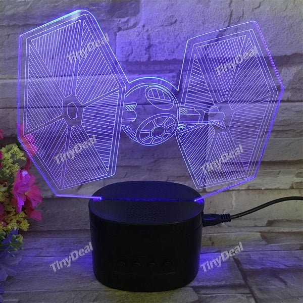 Bluetooth Speaker 3D Acrylic illusion LED Table Lamp RGB Night Light Romantic Bedside Decortion Lamp