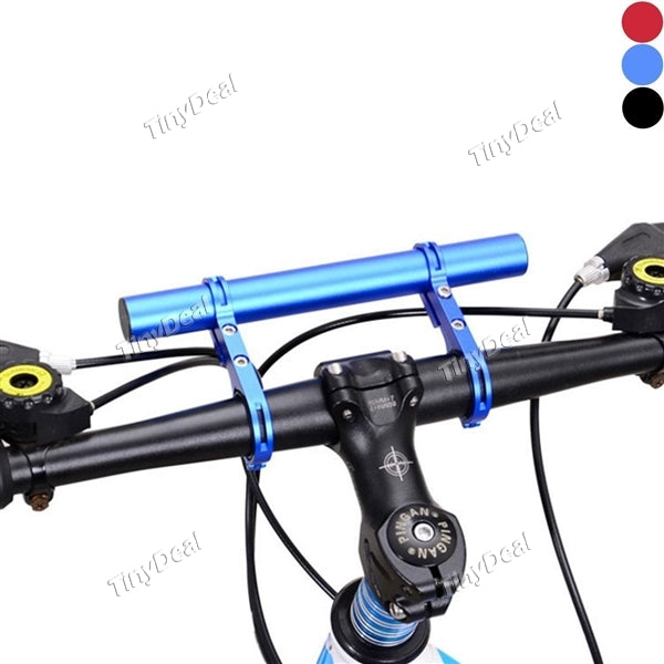 [Double-Bar] Bike Handle Bar Extender Aluminum Alloy Light/Computer/Phone Holder for 25.4/31.88mm Handlebar